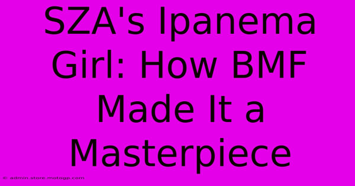 SZA's Ipanema Girl: How BMF Made It A Masterpiece