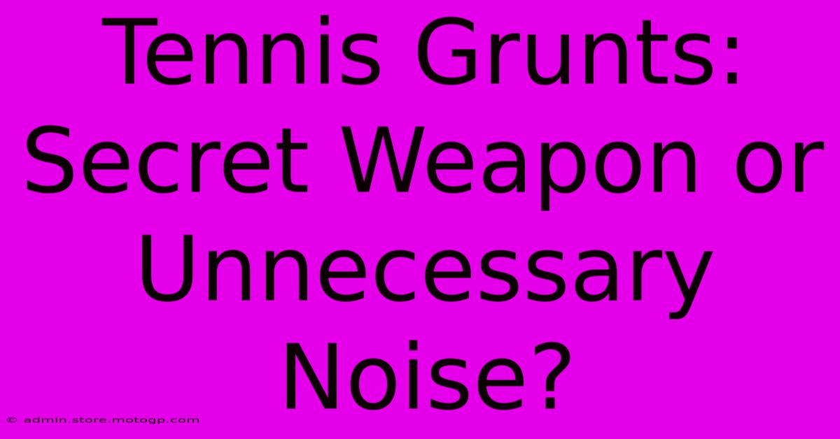 Tennis Grunts: Secret Weapon Or Unnecessary Noise?