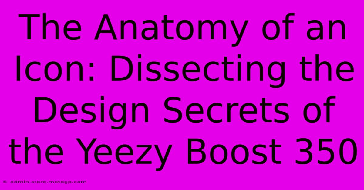 The Anatomy Of An Icon: Dissecting The Design Secrets Of The Yeezy Boost 350