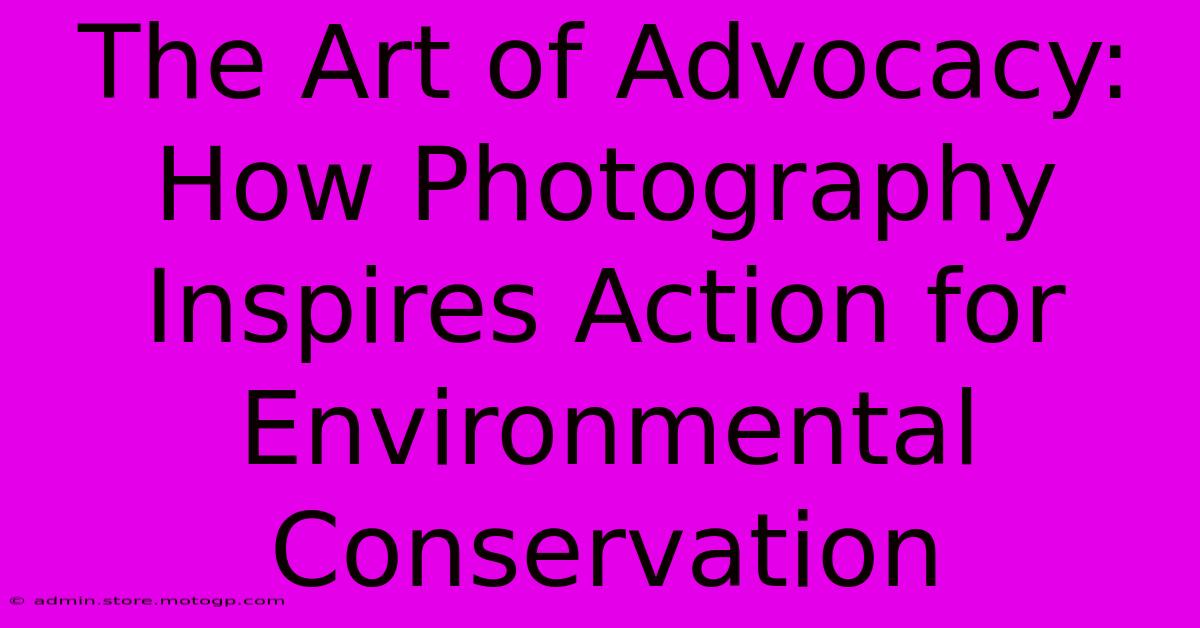 The Art Of Advocacy: How Photography Inspires Action For Environmental Conservation