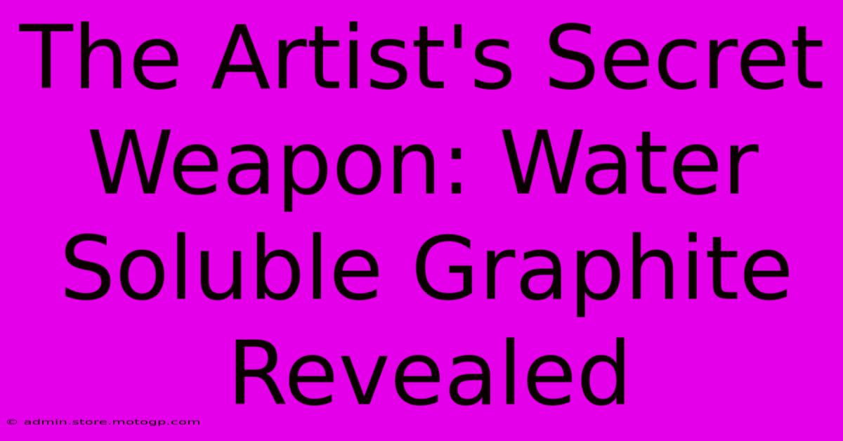 The Artist's Secret Weapon: Water Soluble Graphite Revealed