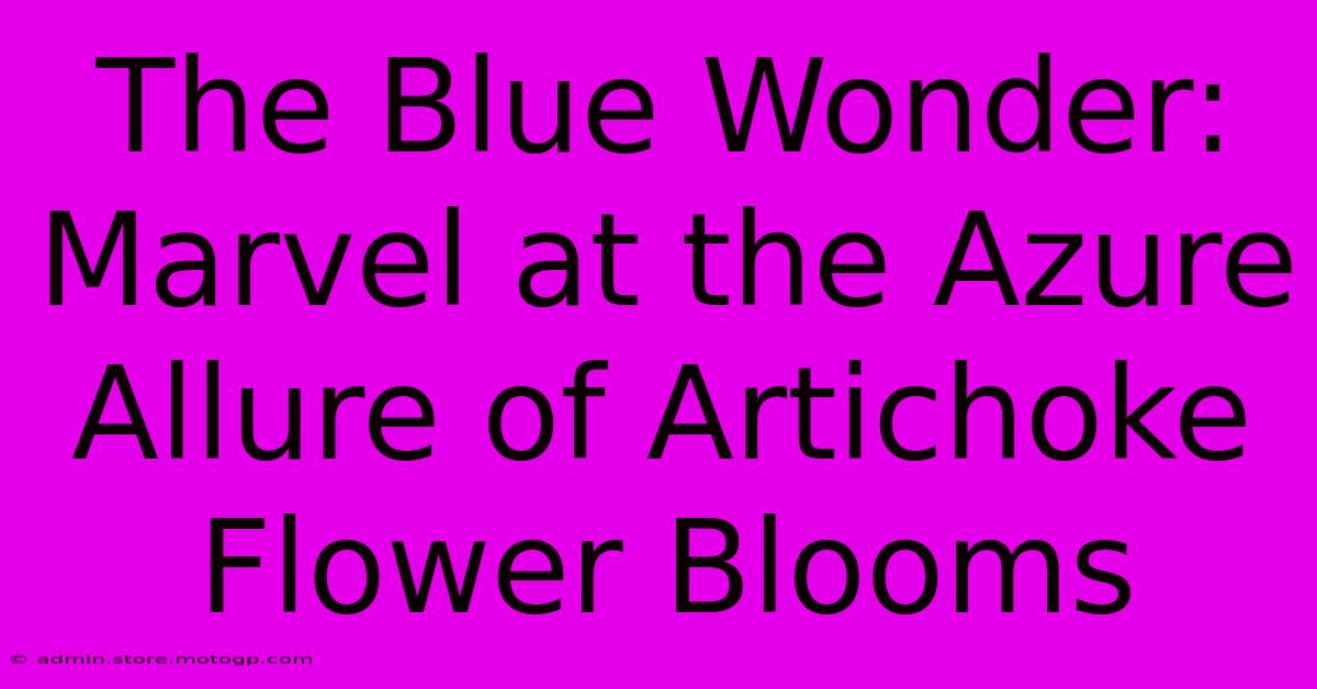 The Blue Wonder: Marvel At The Azure Allure Of Artichoke Flower Blooms