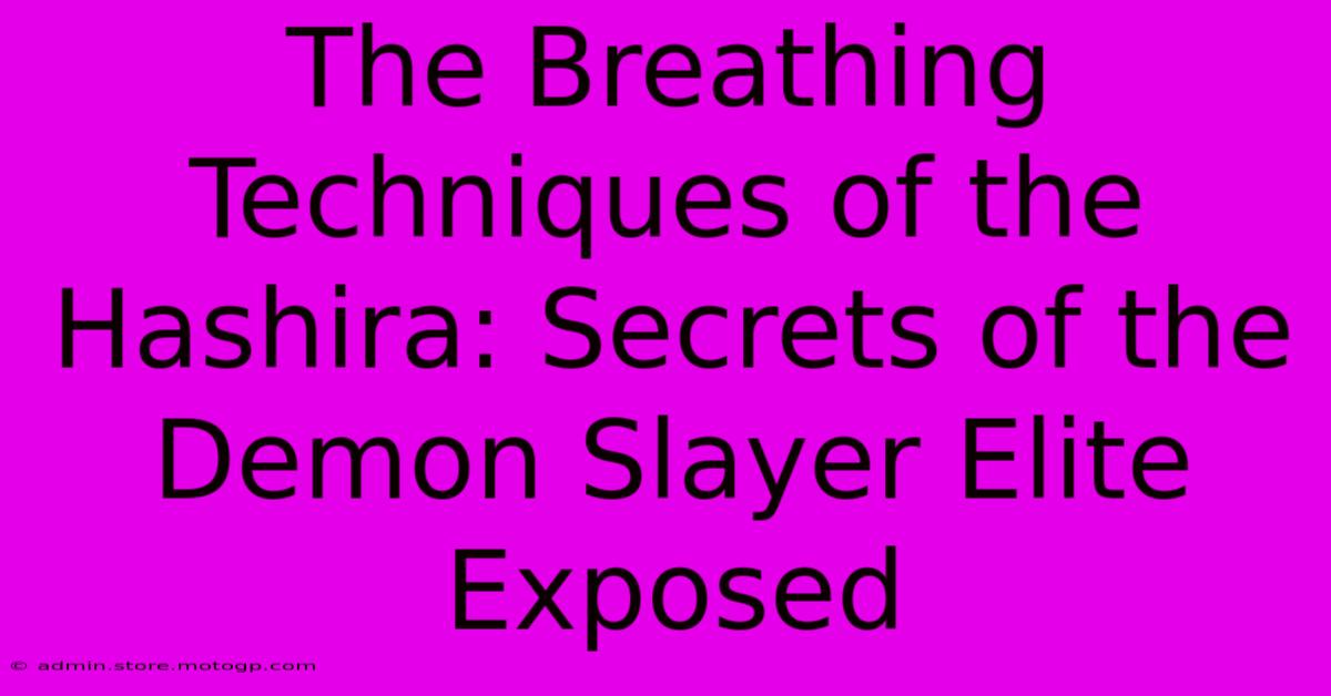 The Breathing Techniques Of The Hashira: Secrets Of The Demon Slayer Elite Exposed