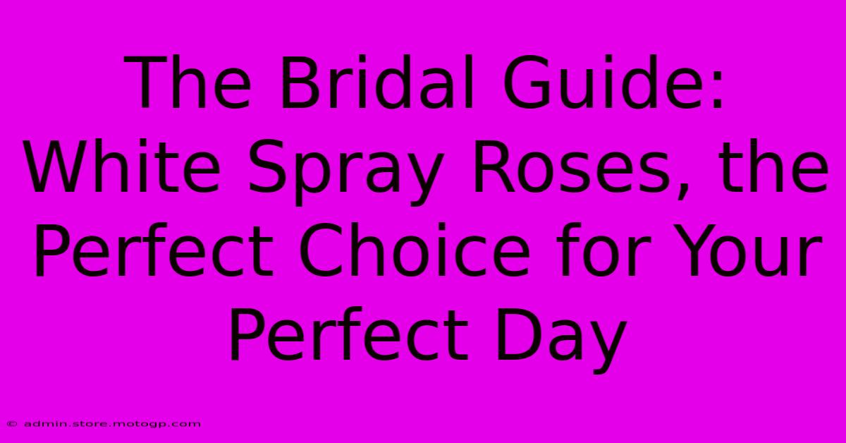 The Bridal Guide: White Spray Roses, The Perfect Choice For Your Perfect Day