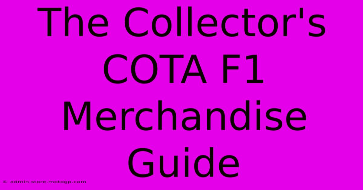 The Collector's COTA F1 Merchandise Guide