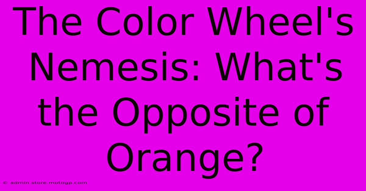 The Color Wheel's Nemesis: What's The Opposite Of Orange?