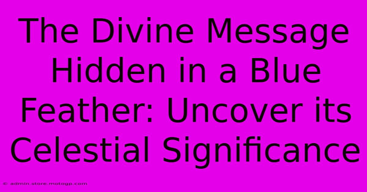 The Divine Message Hidden In A Blue Feather: Uncover Its Celestial Significance