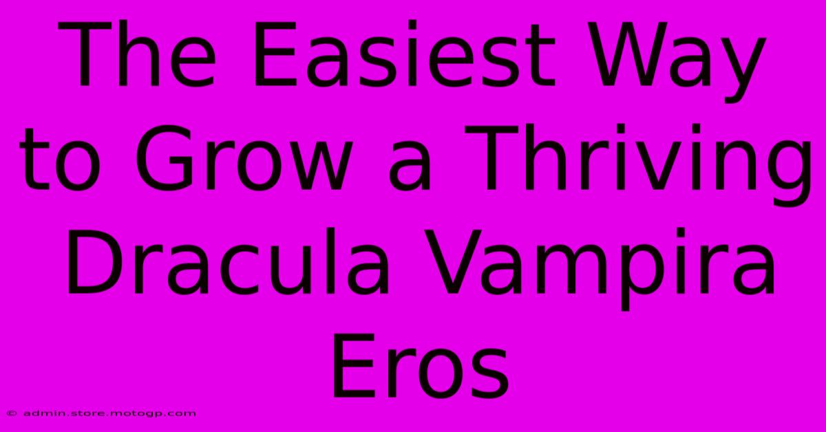 The Easiest Way To Grow A Thriving Dracula Vampira Eros