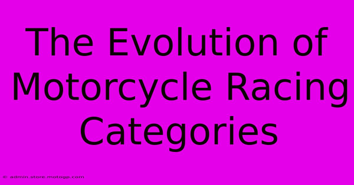 The Evolution Of Motorcycle Racing Categories