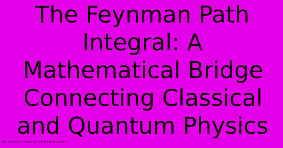 The Feynman Path Integral: A Mathematical Bridge Connecting Classical And Quantum Physics