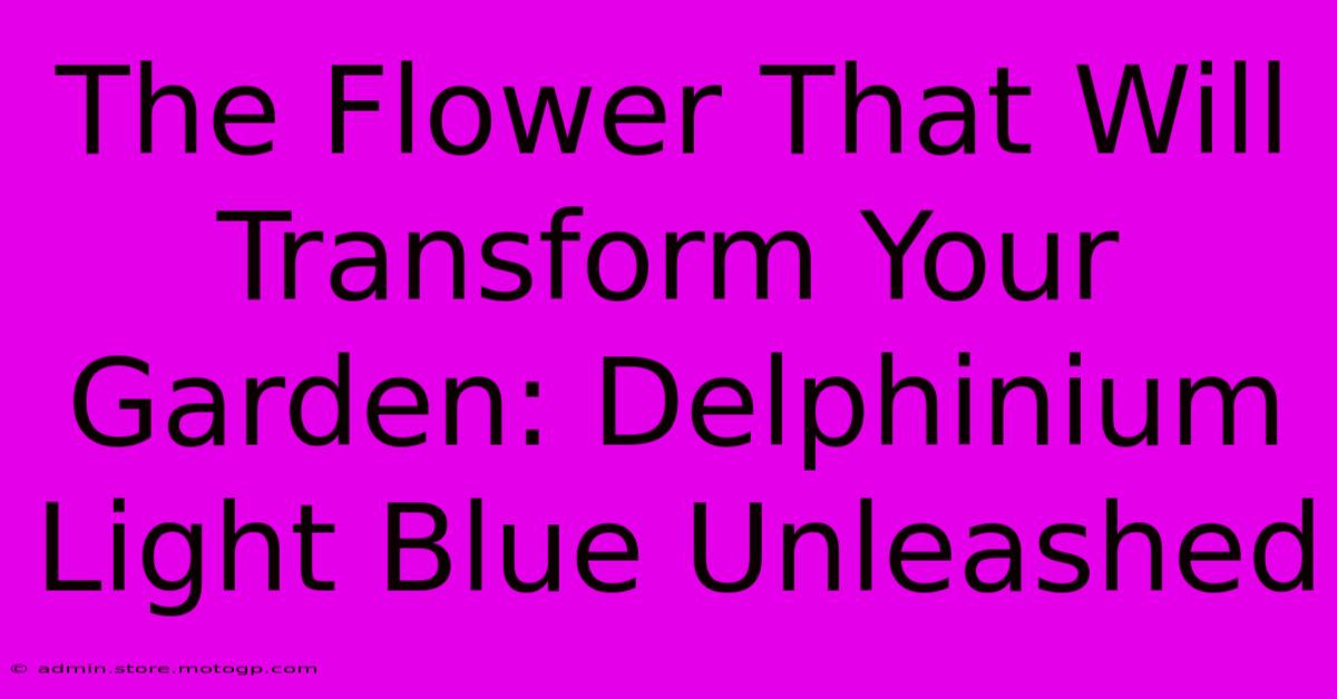 The Flower That Will Transform Your Garden: Delphinium Light Blue Unleashed