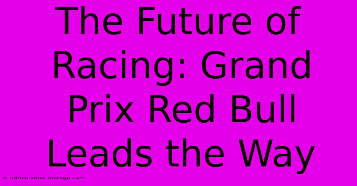 The Future Of Racing: Grand Prix Red Bull Leads The Way