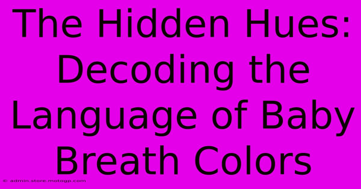 The Hidden Hues: Decoding The Language Of Baby Breath Colors