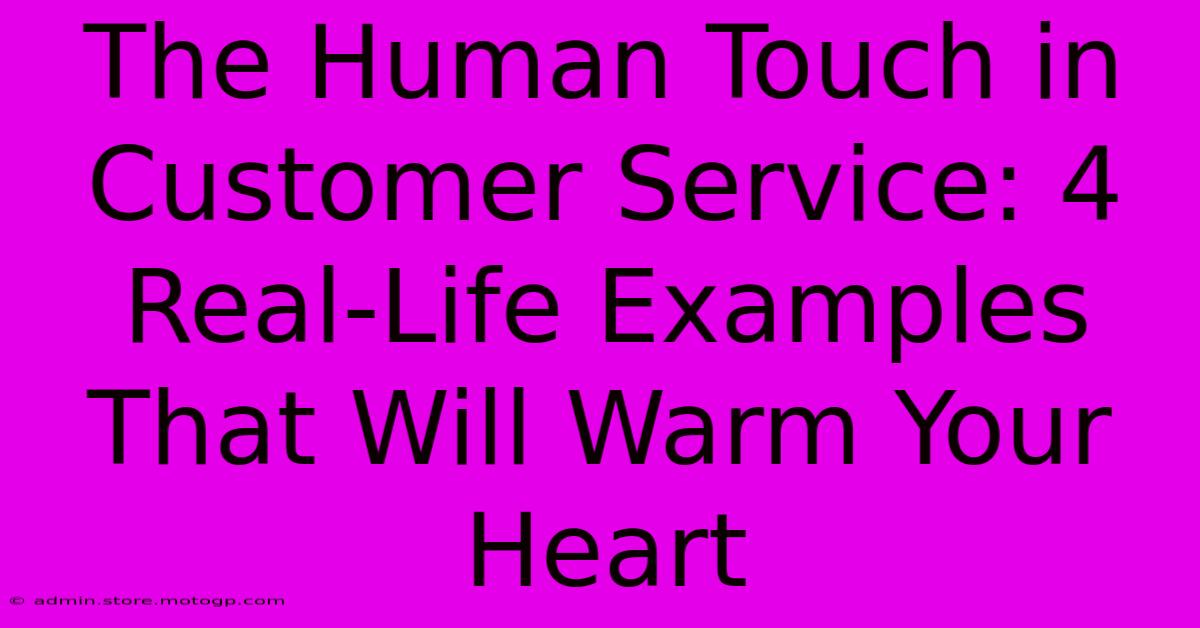 The Human Touch In Customer Service: 4 Real-Life Examples That Will Warm Your Heart