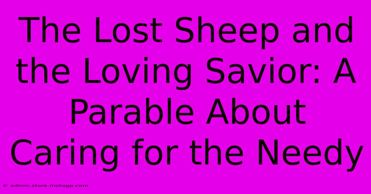 The Lost Sheep And The Loving Savior: A Parable About Caring For The Needy