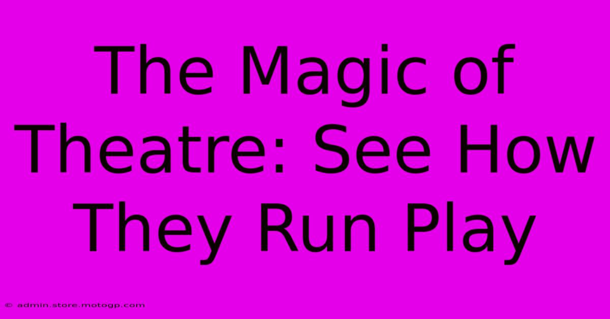 The Magic Of Theatre: See How They Run Play