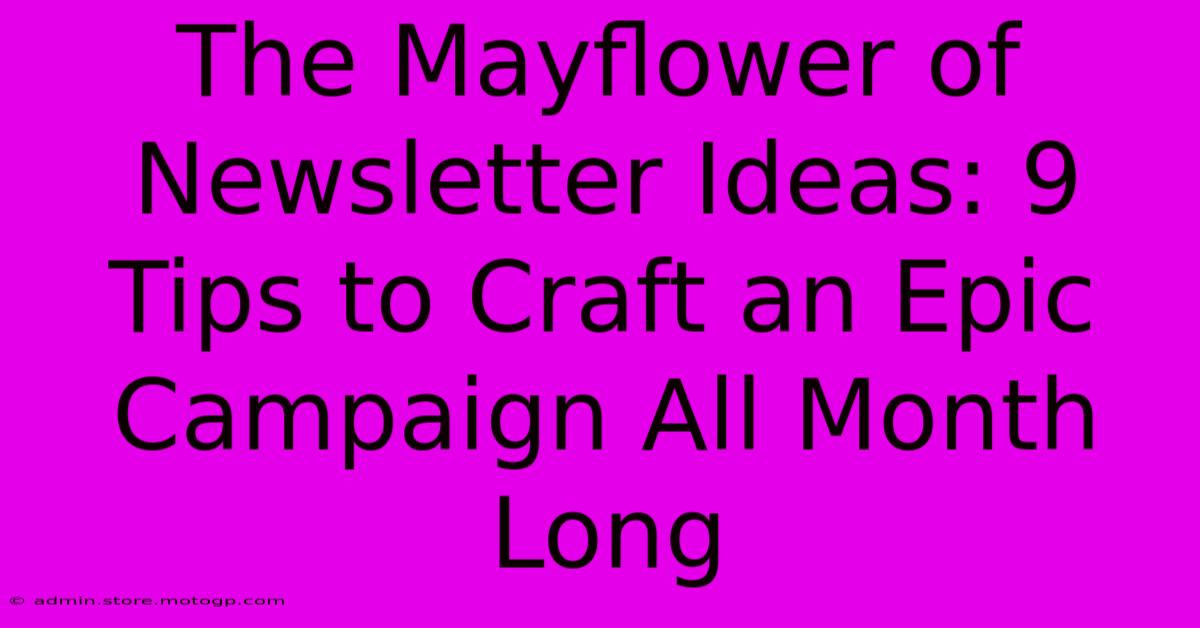 The Mayflower Of Newsletter Ideas: 9 Tips To Craft An Epic Campaign All Month Long