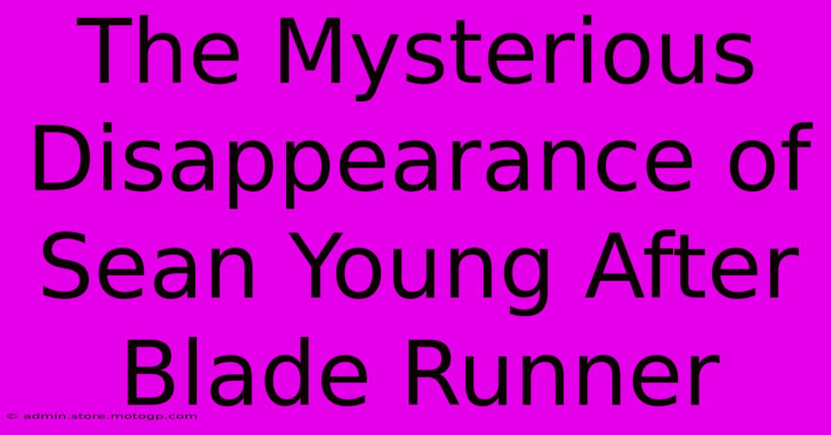 The Mysterious Disappearance Of Sean Young After Blade Runner