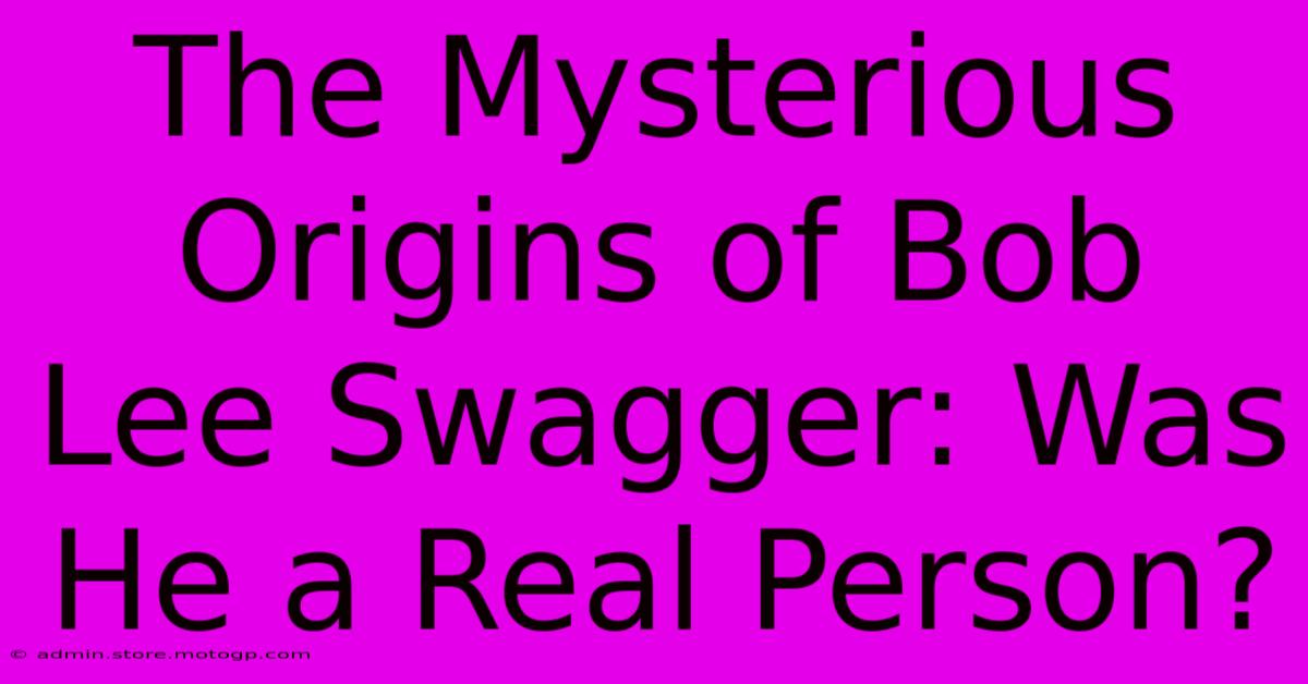 The Mysterious Origins Of Bob Lee Swagger: Was He A Real Person?