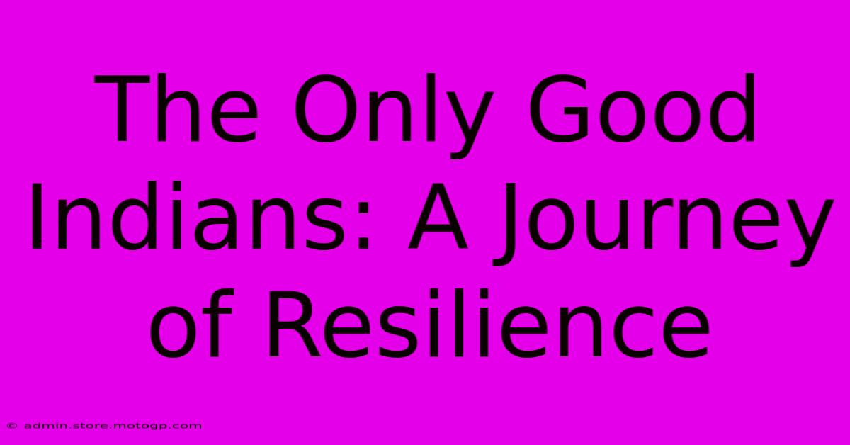 The Only Good Indians: A Journey Of Resilience