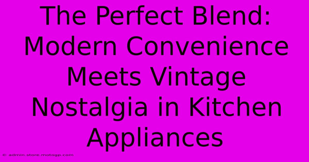 The Perfect Blend: Modern Convenience Meets Vintage Nostalgia In Kitchen Appliances