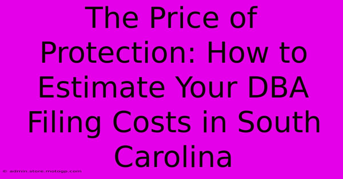 The Price Of Protection: How To Estimate Your DBA Filing Costs In South Carolina