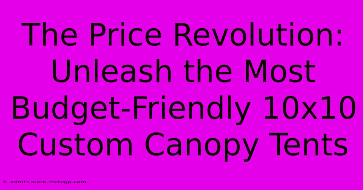 The Price Revolution: Unleash The Most Budget-Friendly 10x10 Custom Canopy Tents