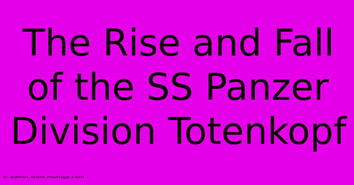 The Rise And Fall Of The SS Panzer Division Totenkopf