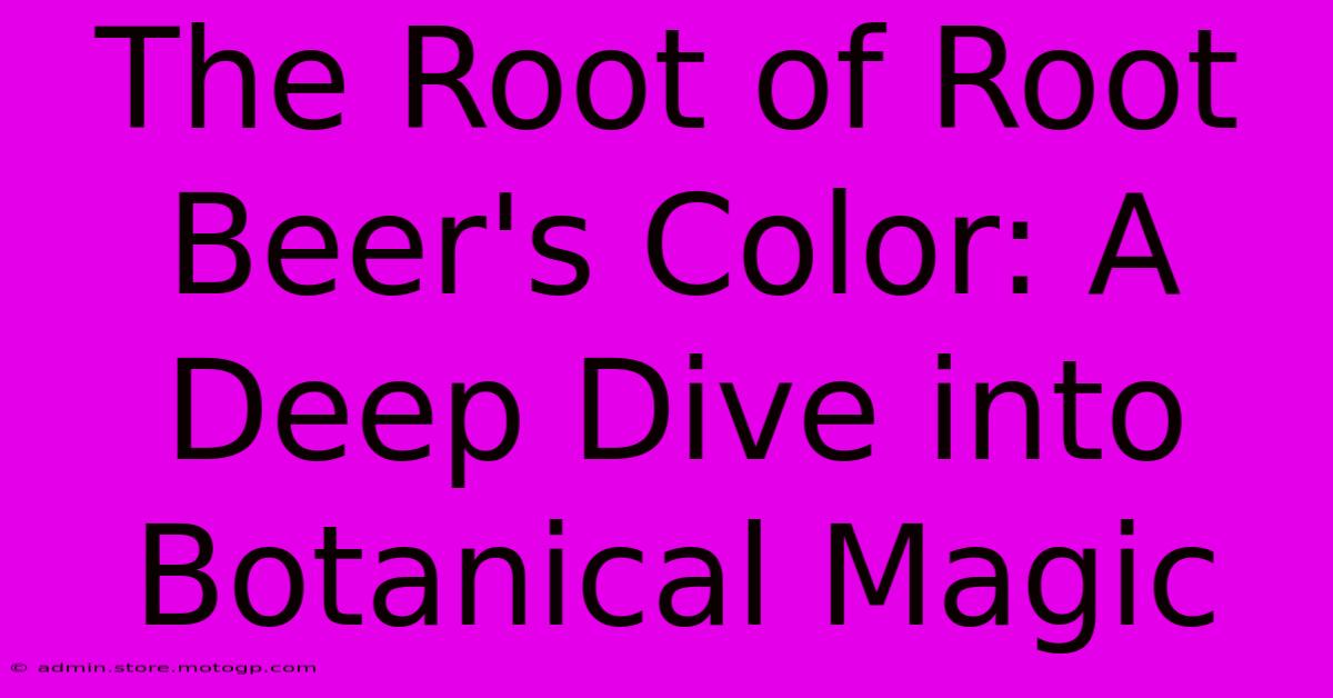 The Root Of Root Beer's Color: A Deep Dive Into Botanical Magic