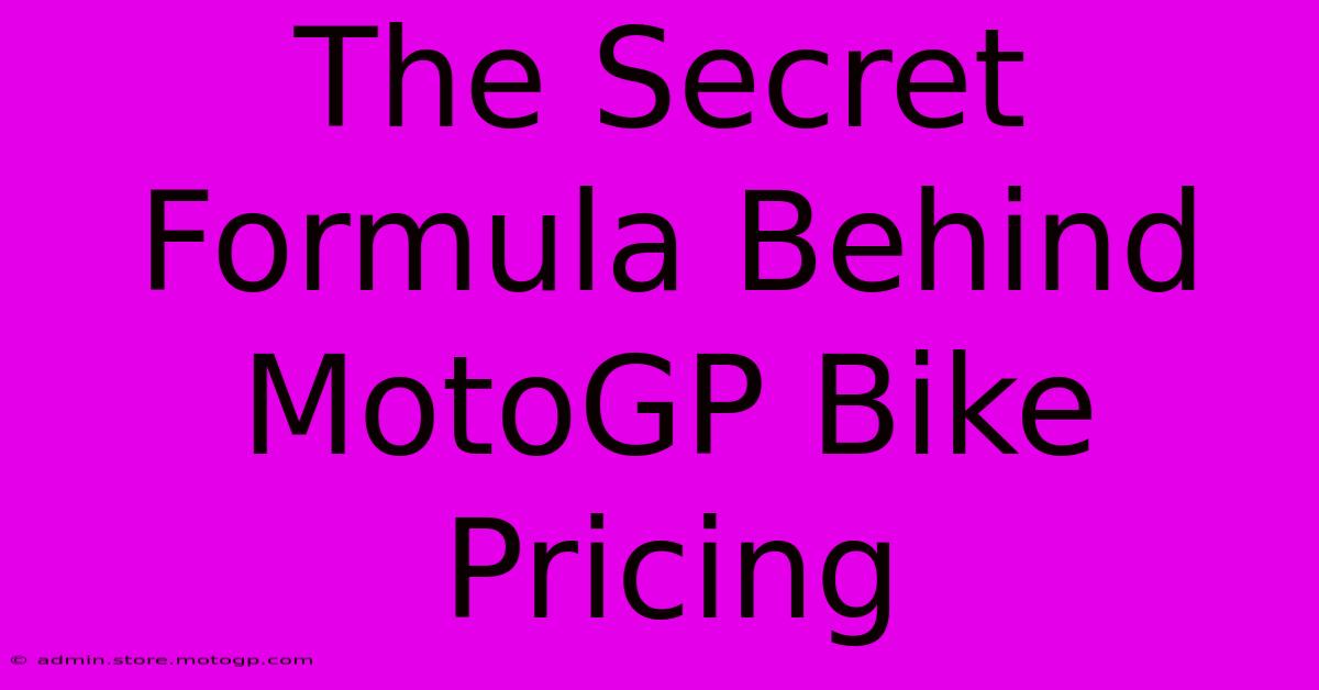 The Secret Formula Behind MotoGP Bike Pricing