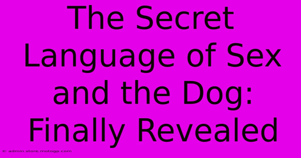 The Secret Language Of Sex And The Dog: Finally Revealed