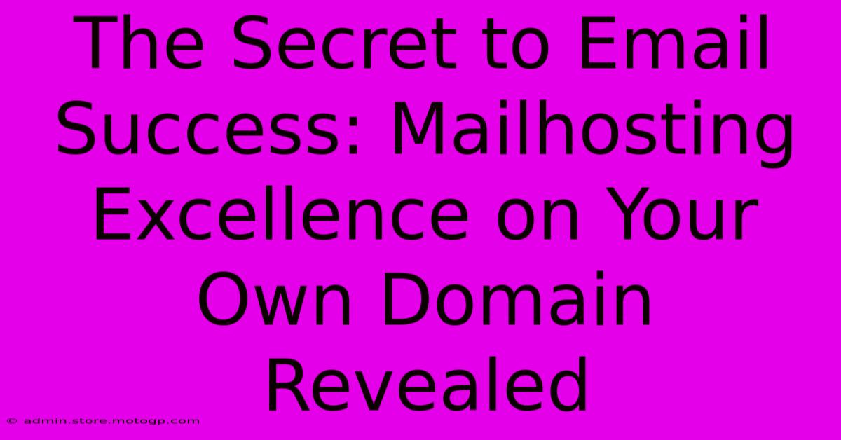 The Secret To Email Success: Mailhosting Excellence On Your Own Domain Revealed