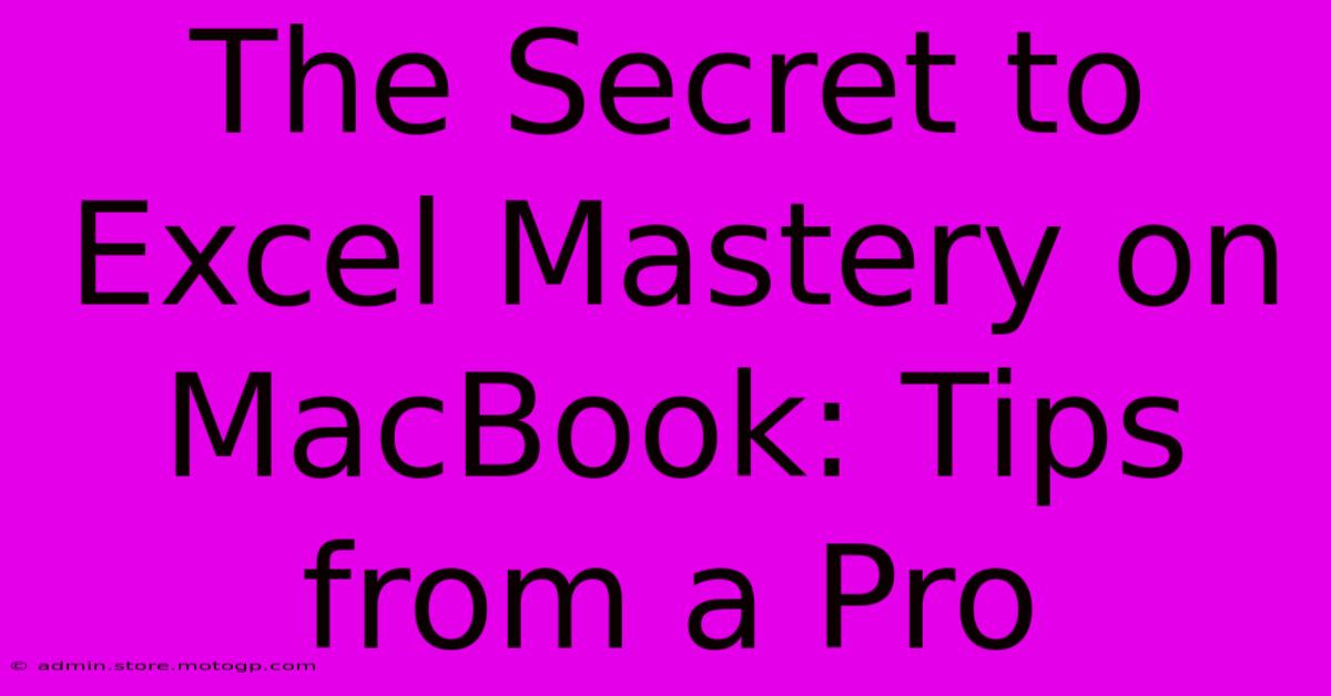 The Secret To Excel Mastery On MacBook: Tips From A Pro