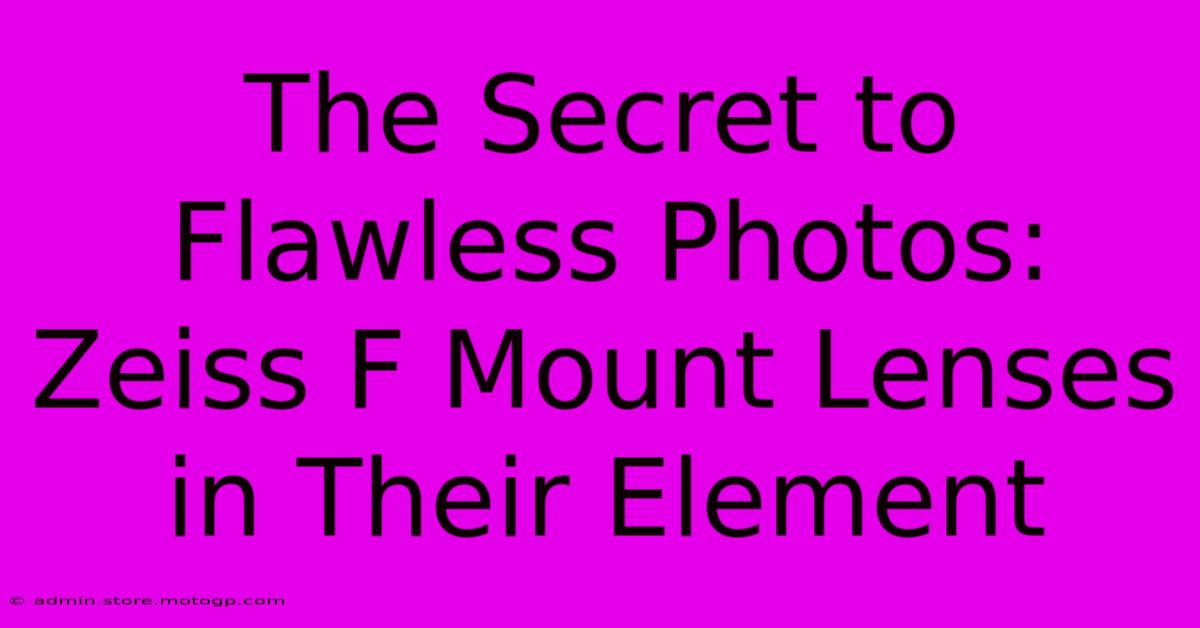 The Secret To Flawless Photos: Zeiss F Mount Lenses In Their Element