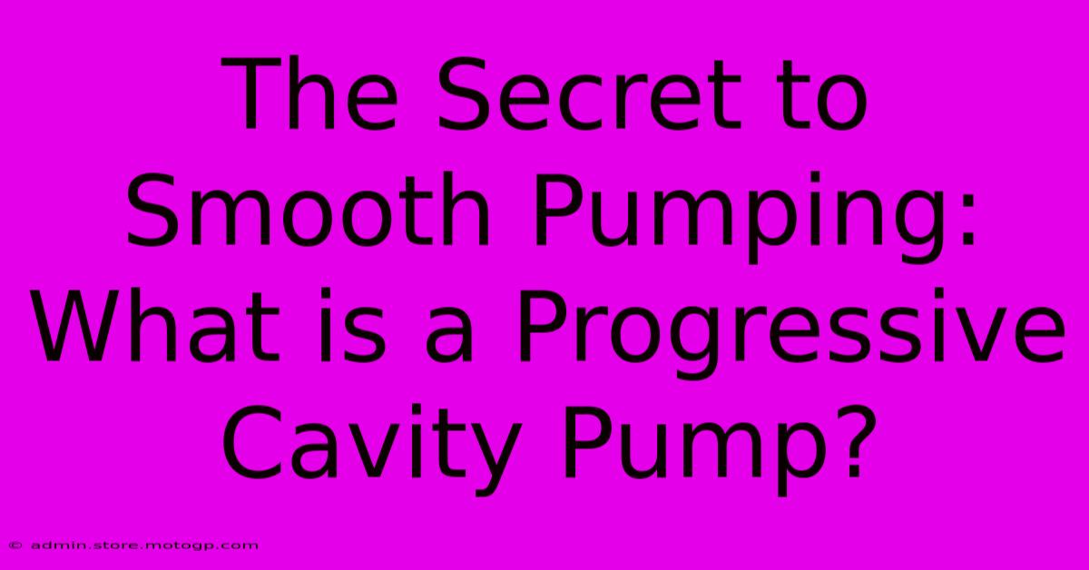 The Secret To Smooth Pumping: What Is A Progressive Cavity Pump?