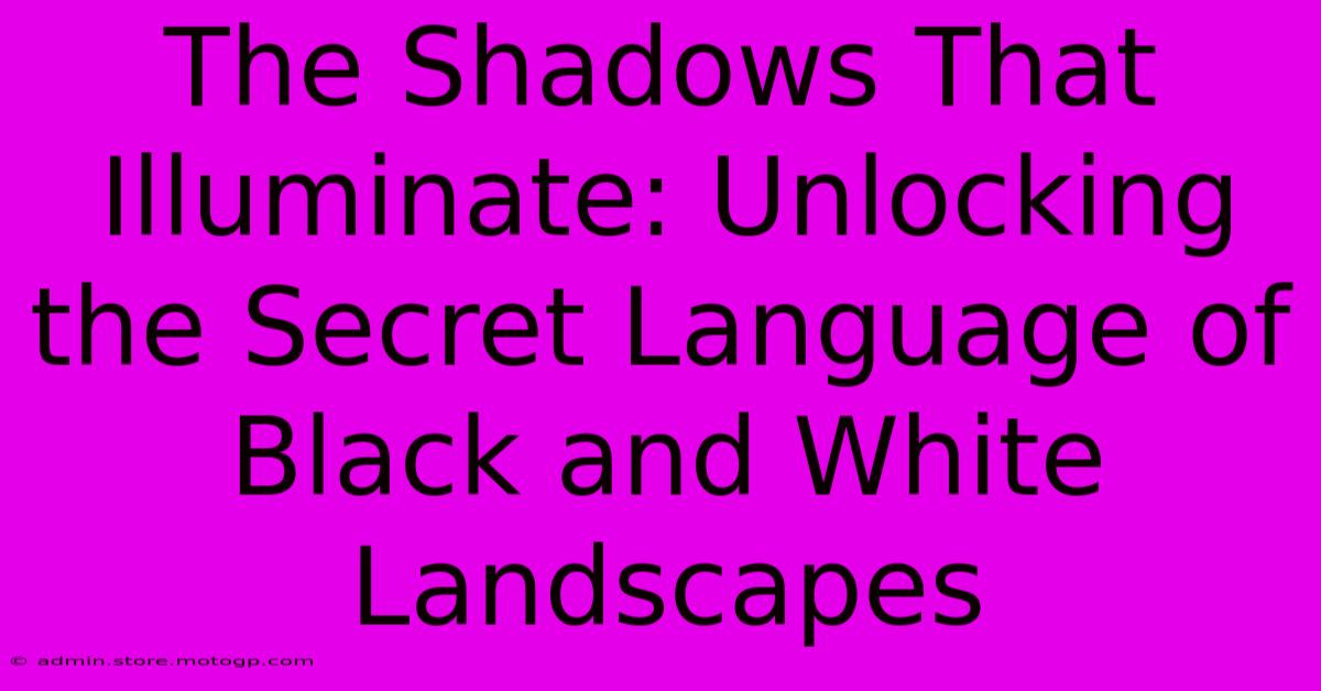 The Shadows That Illuminate: Unlocking The Secret Language Of Black And White Landscapes