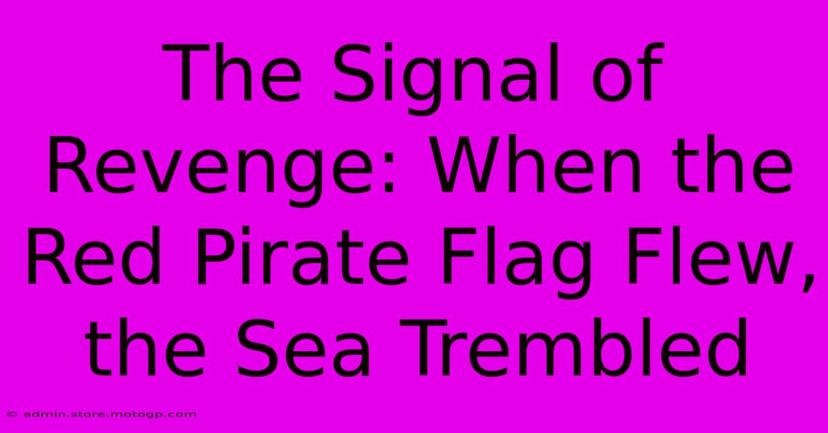 The Signal Of Revenge: When The Red Pirate Flag Flew, The Sea Trembled