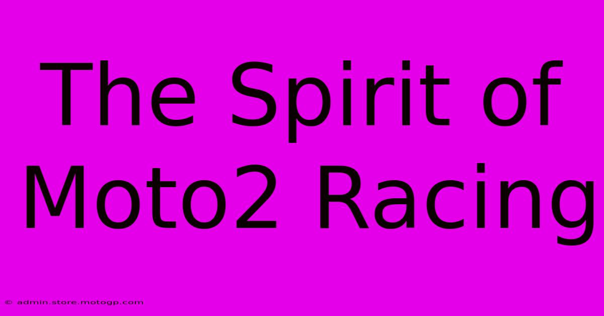 The Spirit Of Moto2 Racing