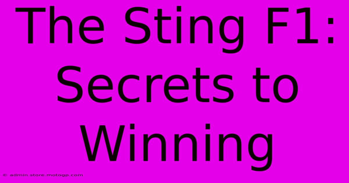 The Sting F1:  Secrets To Winning