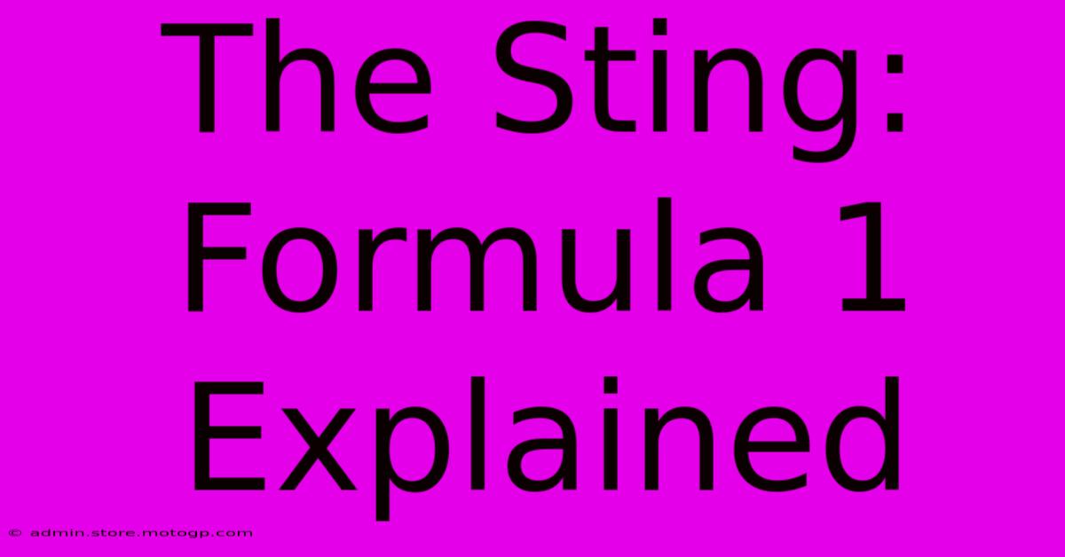 The Sting: Formula 1 Explained