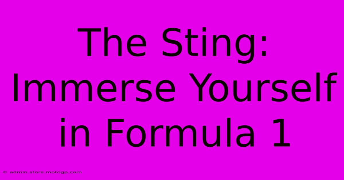 The Sting: Immerse Yourself In Formula 1