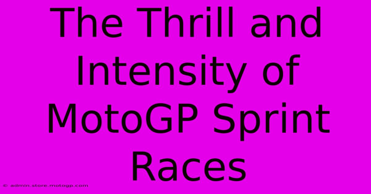 The Thrill And Intensity Of MotoGP Sprint Races