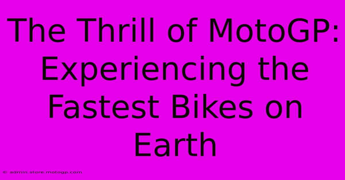 The Thrill Of MotoGP: Experiencing The Fastest Bikes On Earth