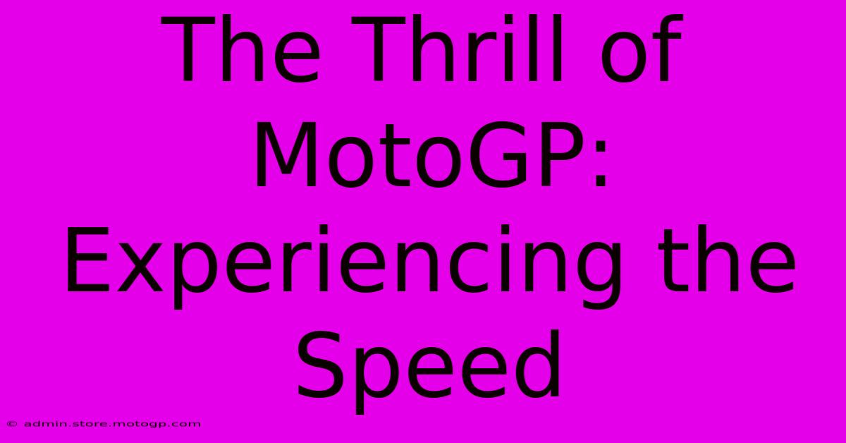 The Thrill Of MotoGP: Experiencing The Speed