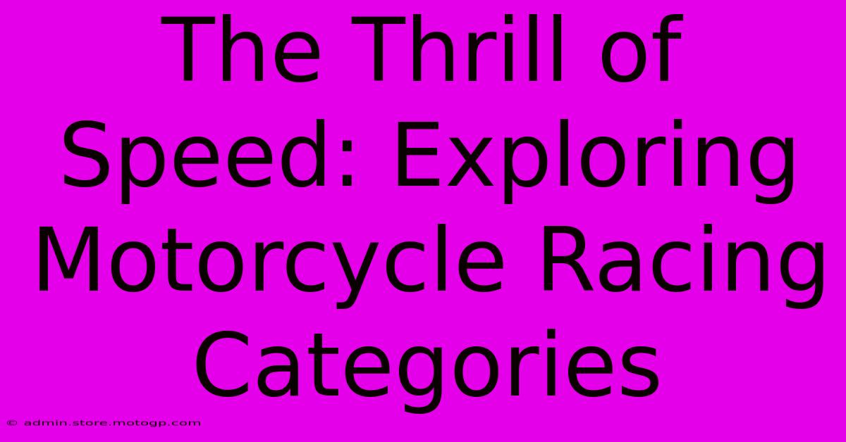 The Thrill Of Speed: Exploring Motorcycle Racing Categories