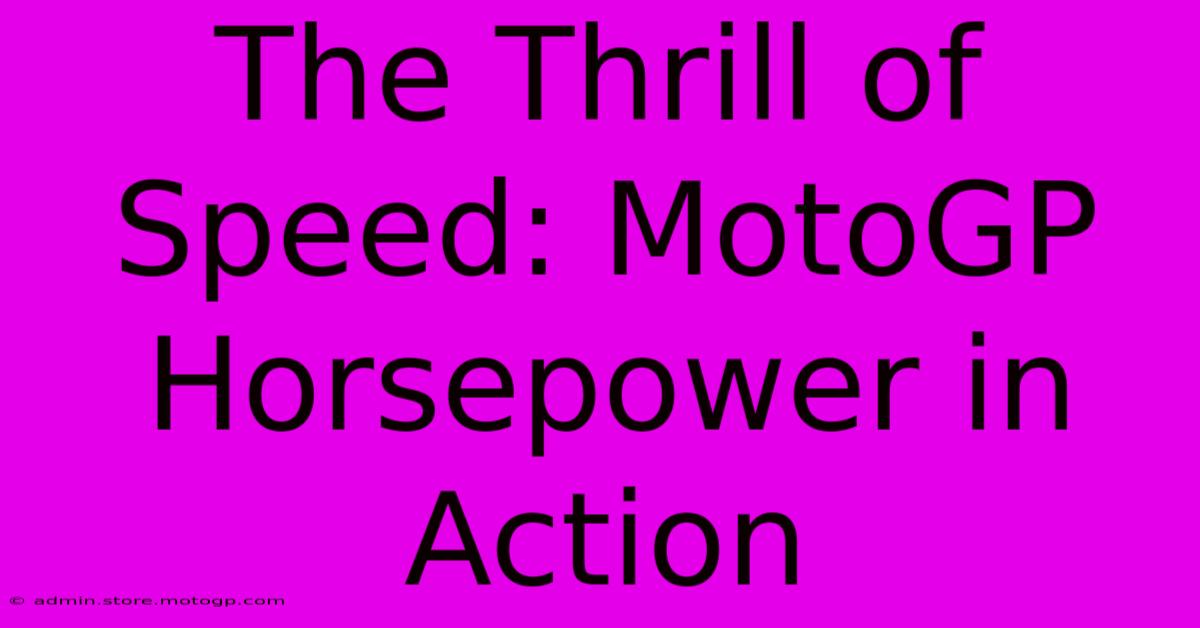 The Thrill Of Speed: MotoGP Horsepower In Action