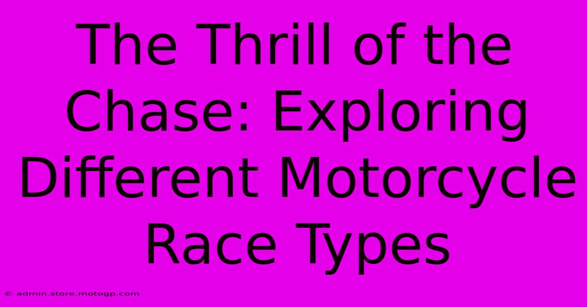 The Thrill Of The Chase: Exploring Different Motorcycle Race Types