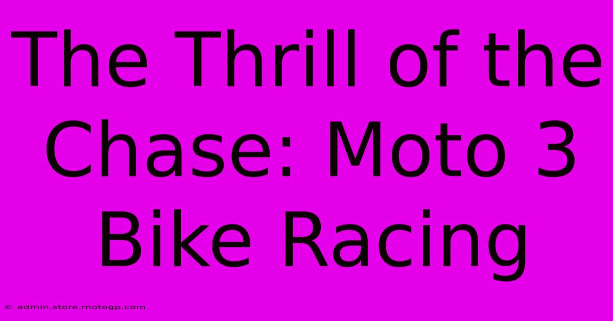 The Thrill Of The Chase: Moto 3 Bike Racing