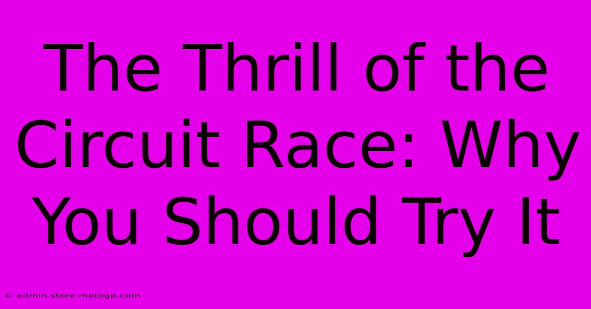 The Thrill Of The Circuit Race: Why You Should Try It