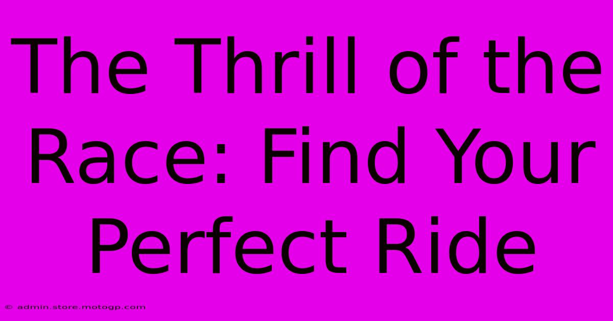 The Thrill Of The Race: Find Your Perfect Ride